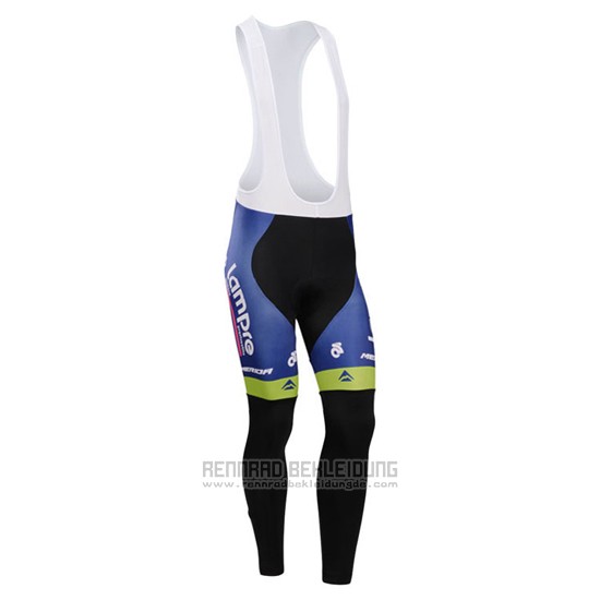 2014 Fahrradbekleidung Lampre Merida Rosa und Blau Trikot Langarm und Tragerhose - zum Schließen ins Bild klicken